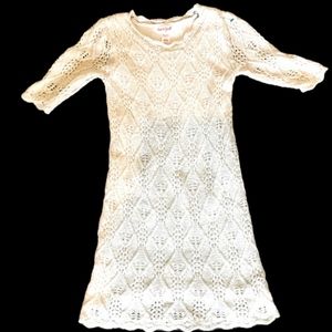 🇺🇦 New Cat and Jack Sweater White Dress Holidays Christmas Festive